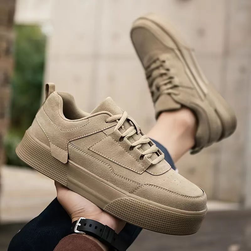 Chaussures casual unies à lacets et antidérapantes pour hommes detail 5