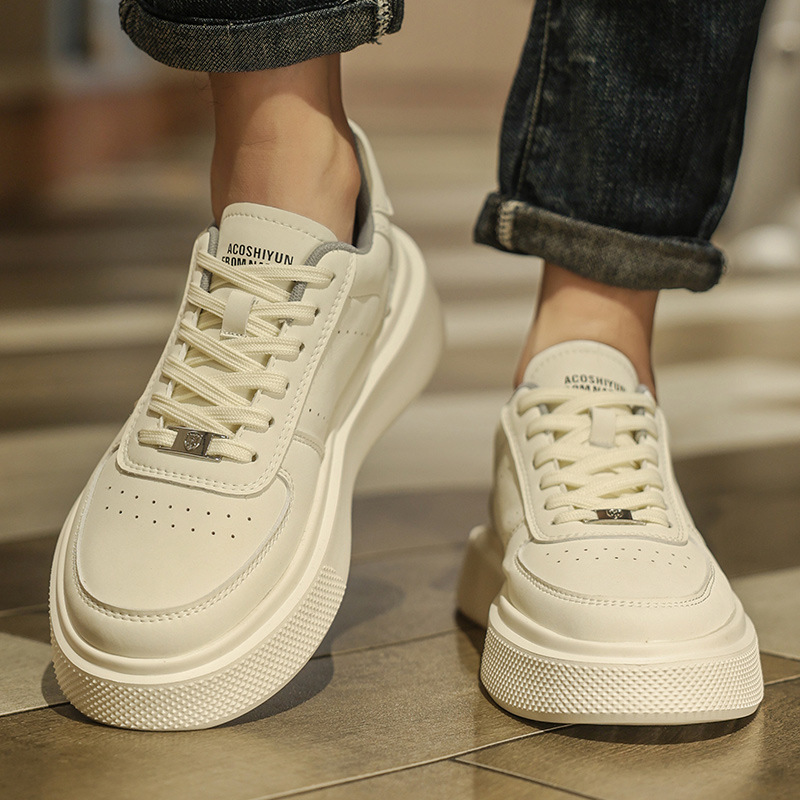 Men's Platform Breathable Lace-Up Casual Shoes 4