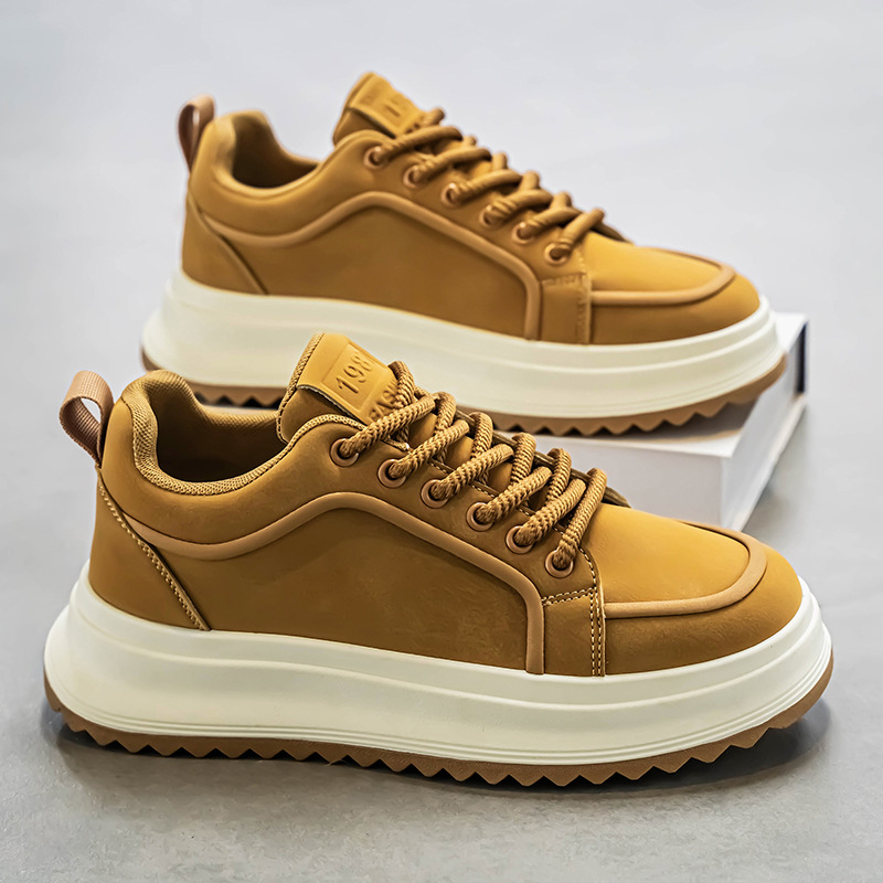 Men's Platform Lace-Up Casual Shoes detail 7
