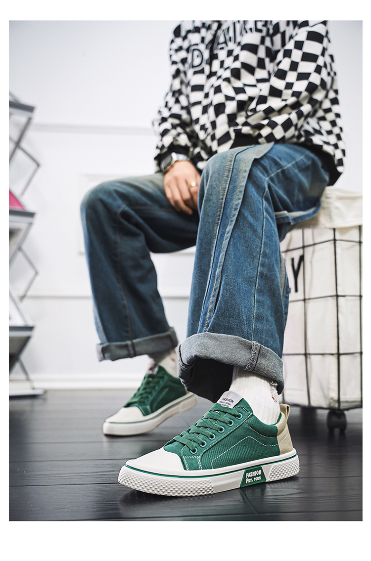 Atmungsaktive Herren-Freizeitschuhe aus Canvas mit Schnürung detail 19