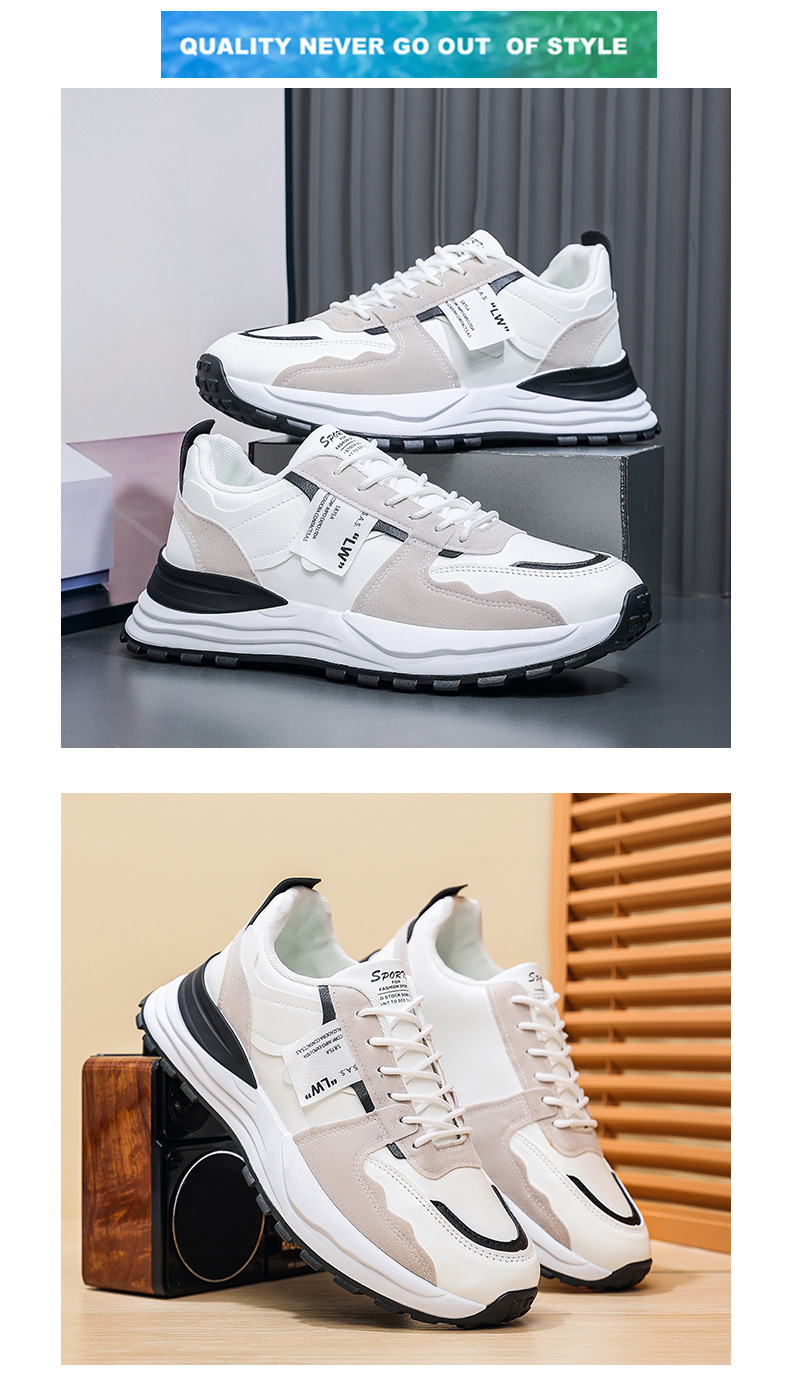 Schnürbare Freizeitschuhe im Colorblock-Design mit Plateausohle für Herren detail 7