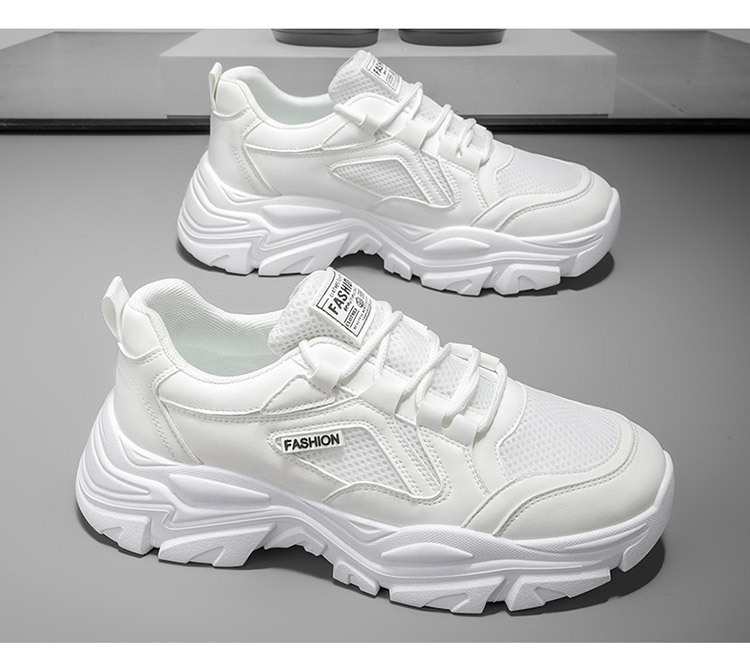 Baskets casual à plateforme et lacets respirantes pour homme detail 11