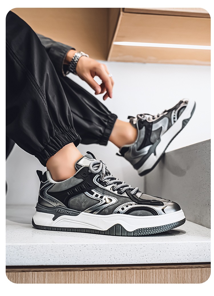 Plateau-Sneaker für Herren mit Colorblock & Schnürung detail 19