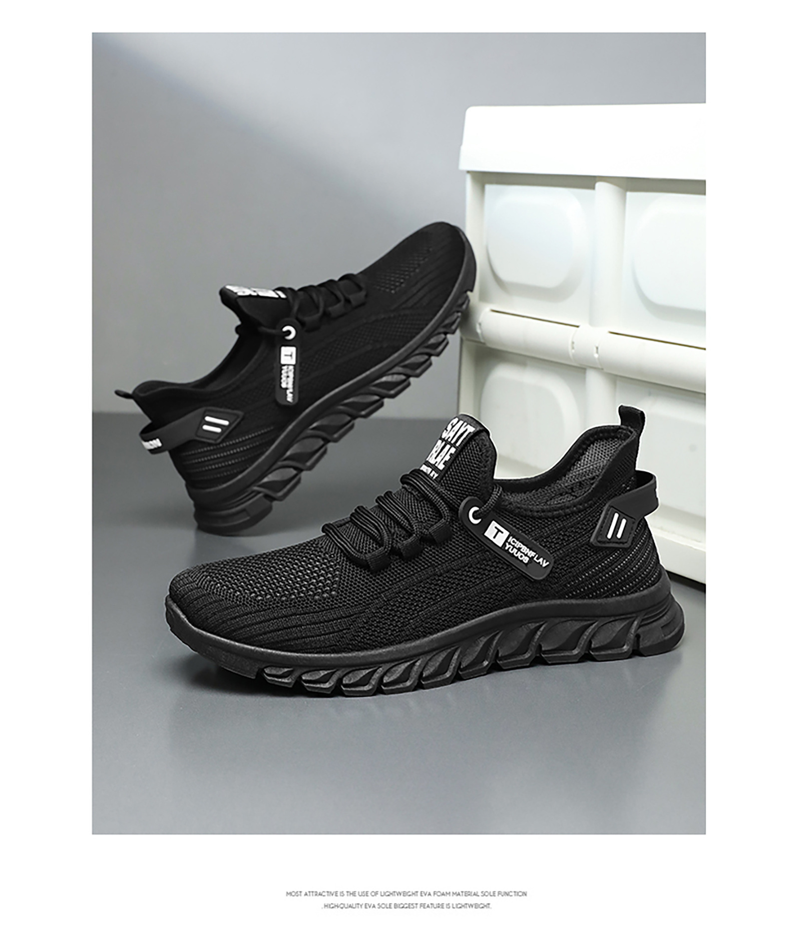 Lichte en ademende mesh hardloopschoenen voor heren detail 3