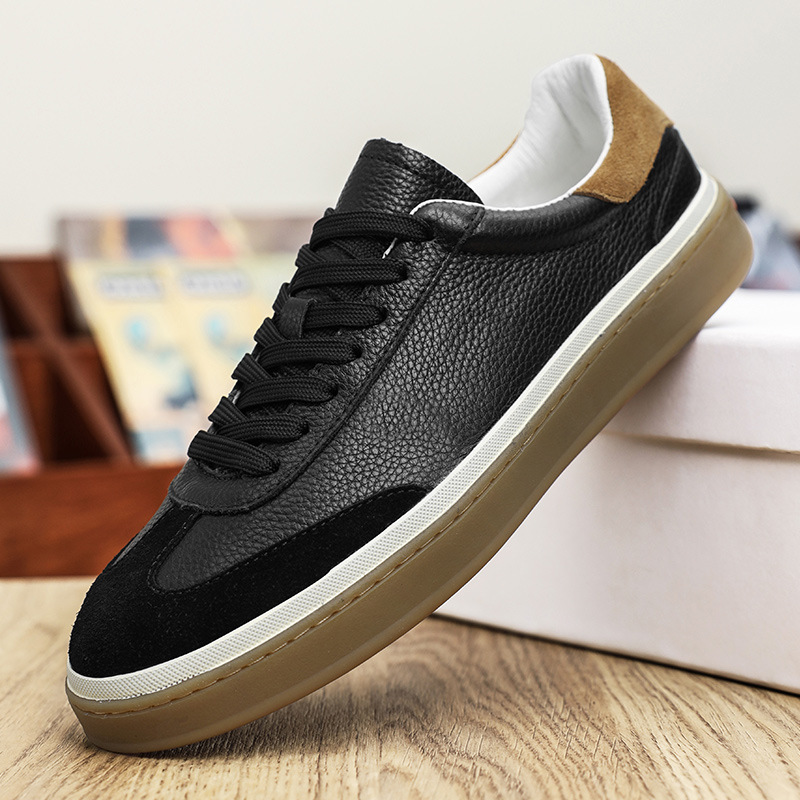 Leren casual herenschoenen met veters – Laag model 4
