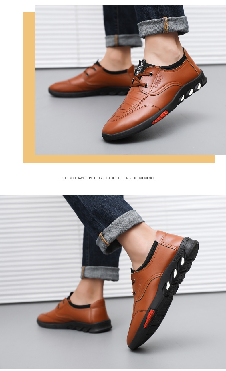 Lichtgewicht casual schoenen voor heren van PU-leer detail 8