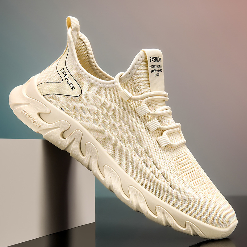 Scarpe da corsa leggere e traspiranti in mesh da uomo con lacci 5