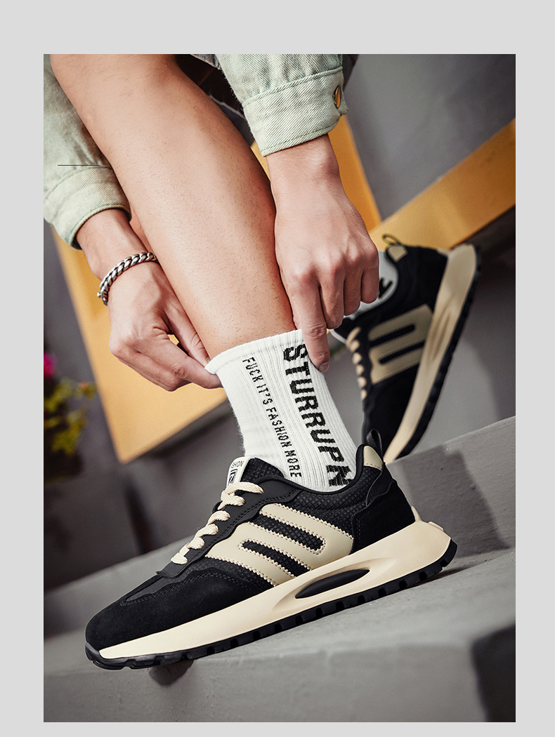 Scarpe casual da uomo ammortizzate e traspiranti con design color block detail 3