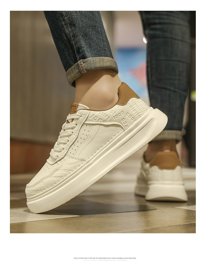 Men's Breathable Platform Lace-Up Casual Shoes detail 8