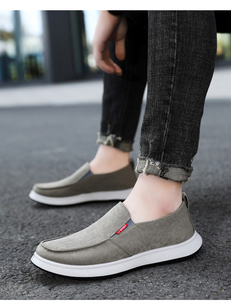 Men's Breathable Canvas Slip-On Casual Shoes detail 11