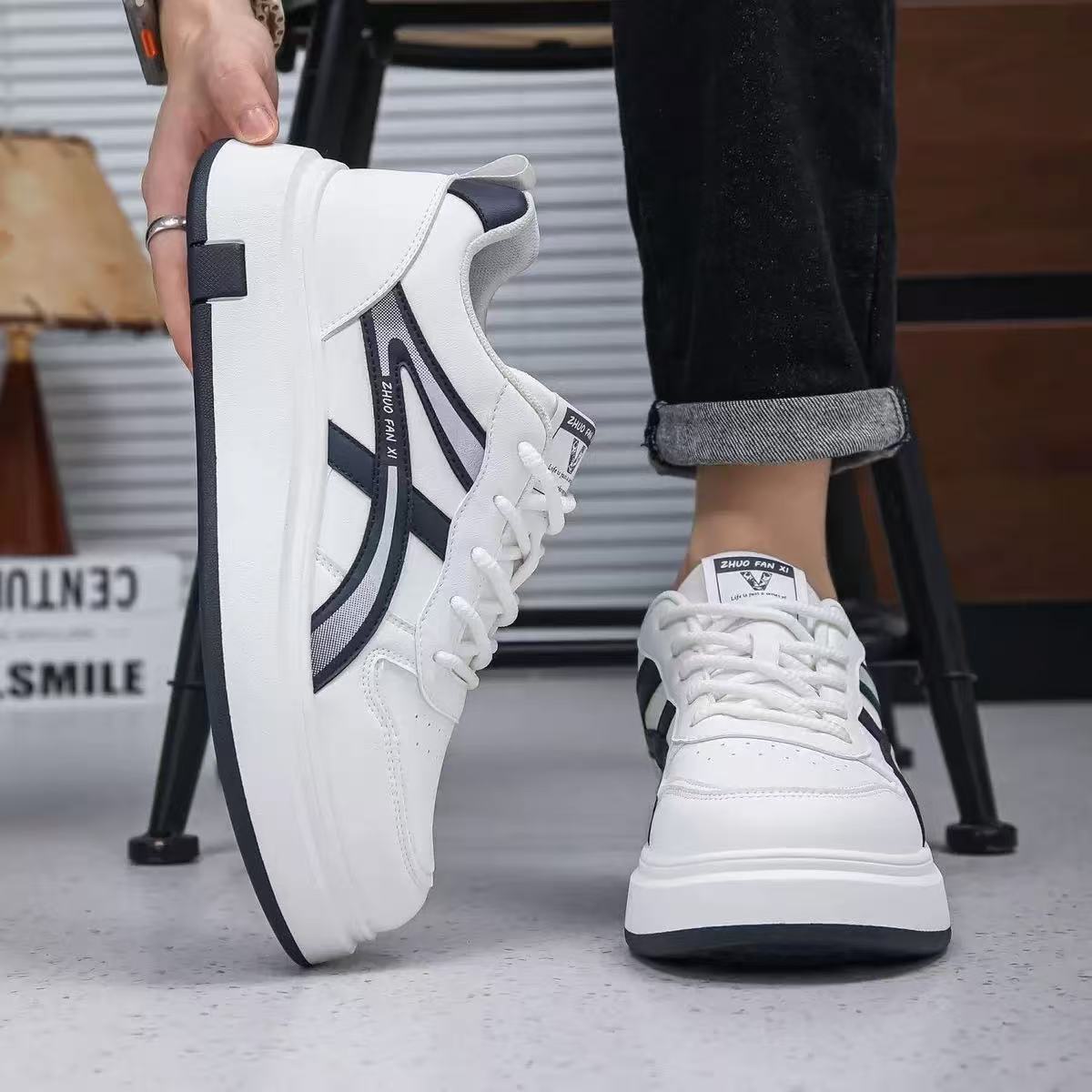 Gedämpfte Freizeitschuhe für Herren mit Schnürung & Colorblocking 4