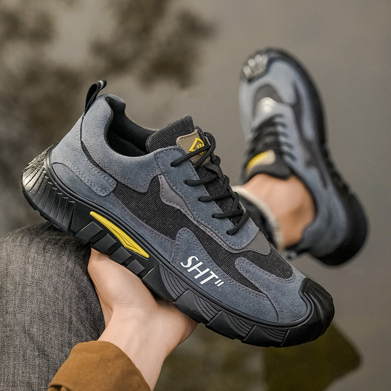 Chaussures casual pour hommes respirantes à lacets style color-block 4
