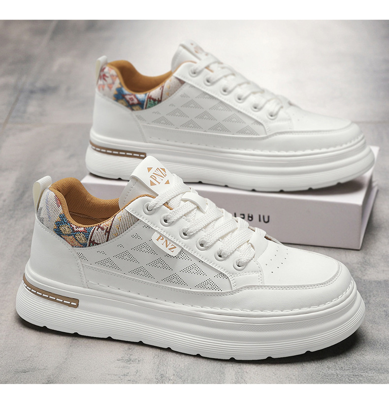 Leichte Plateau-Freizeitschuhe für Herren mit Schnürung detail 7