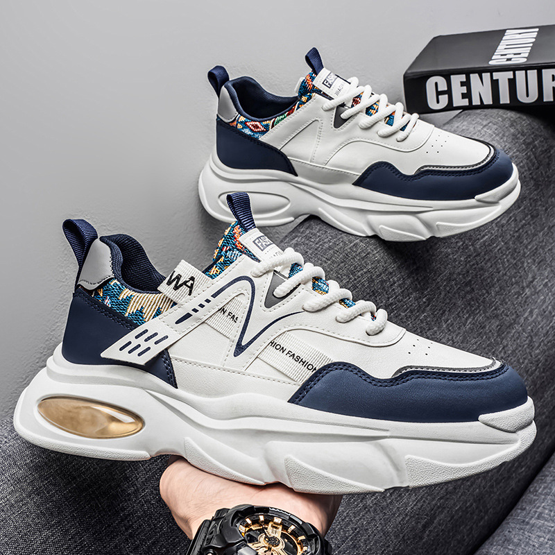 Gepolsterte Plateau-Sneaker für Herren mit Schnürung – Freizeitschuhe 4