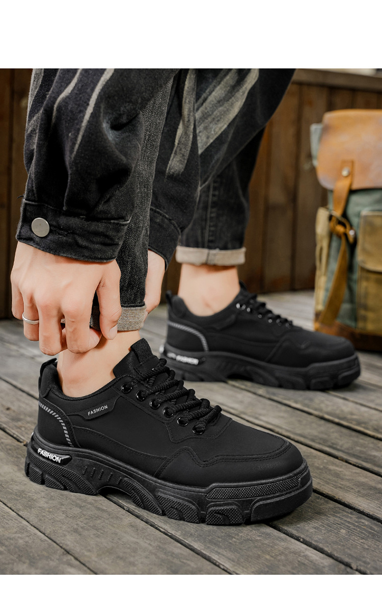 Chaussures casual pour homme à lacets et semelle antidérapante bicolore detail 5