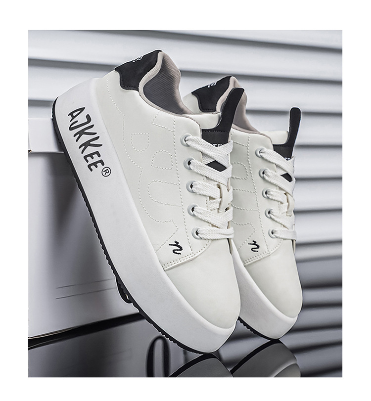 Unisex Plateau Freizeitschuhe zum Schnüren mit Erhöhung detail 7