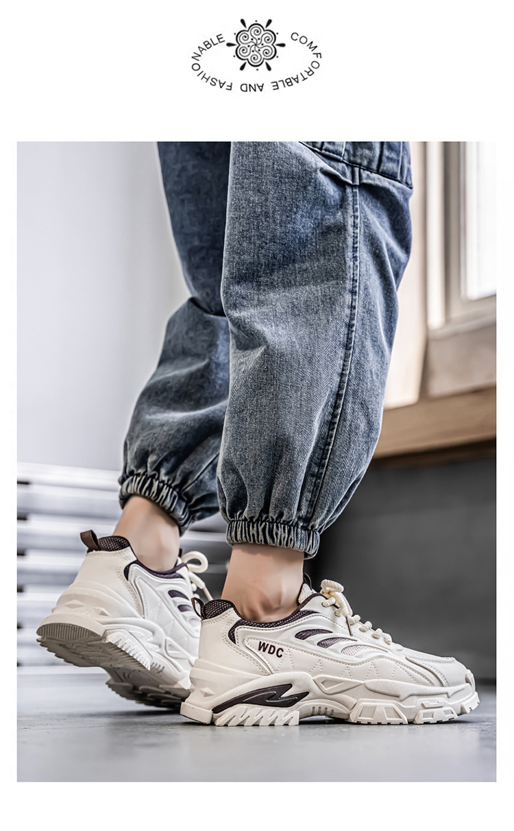 Men's Breathable Platform Chunky Casual Sneakers detail 4