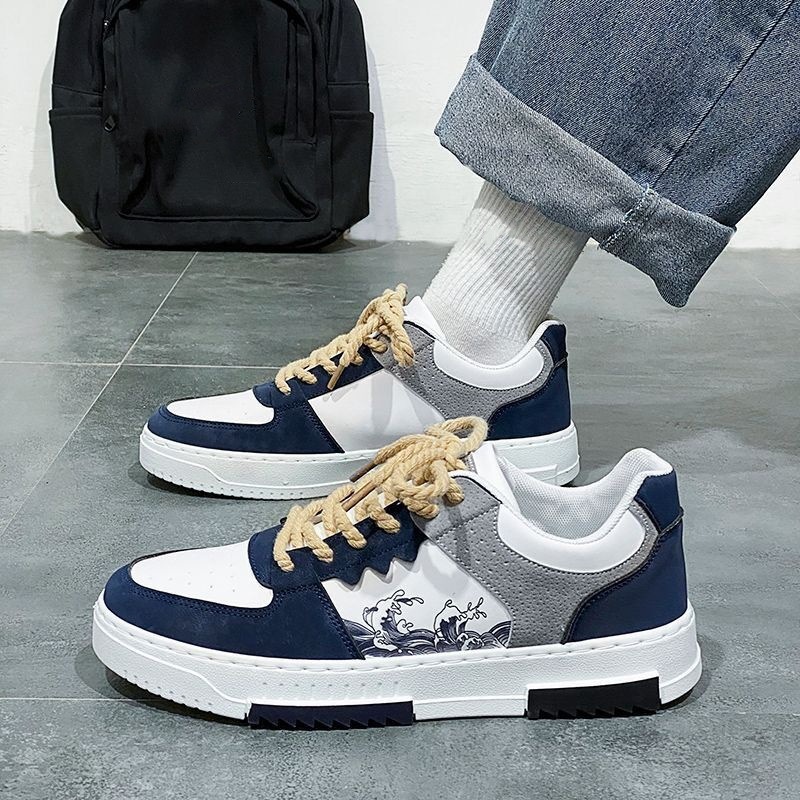 Skateschoenen voor heren met grafische print en vetersluiting 5