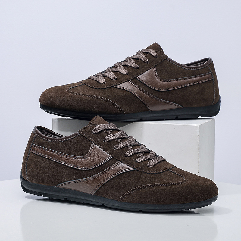 Klassische Herren-Freizeitschuhe aus Wildlederimitat mit Schnürung 4