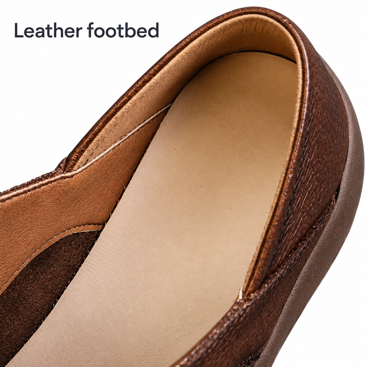 Women's Full-Grain Leather Wide Toe Box Lace-Up Casual Shoes detail 3