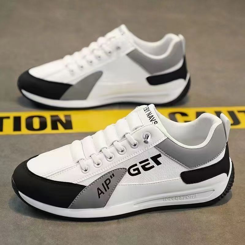 Leichte Herren-Freizeitschuhe mit Colorblocking und Schnürung