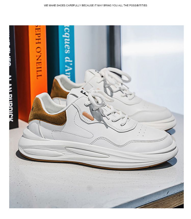 Gedämpfte Plateau-Sneaker für Herren mit Schnürung detail 8