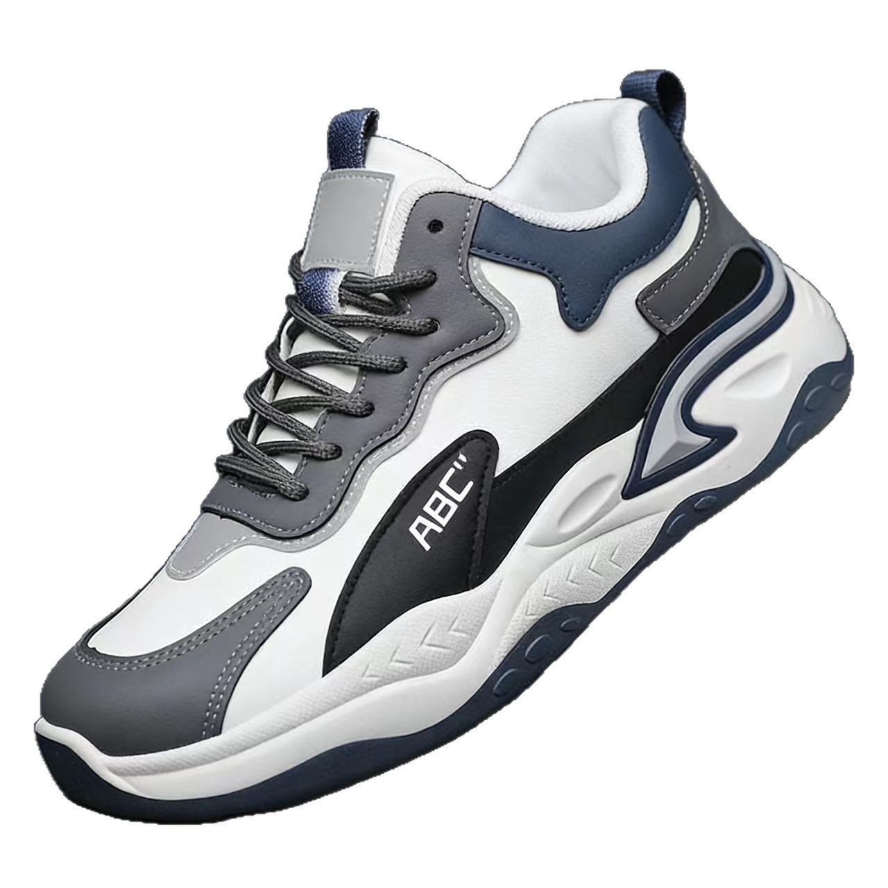 Men's Colorblock Cushioned Platform Casual Sneakers 5