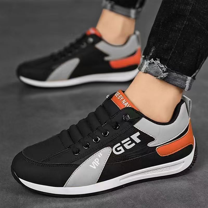 Zapatos casuales ligeros para hombre con cordones y diseño colorblock detail 5