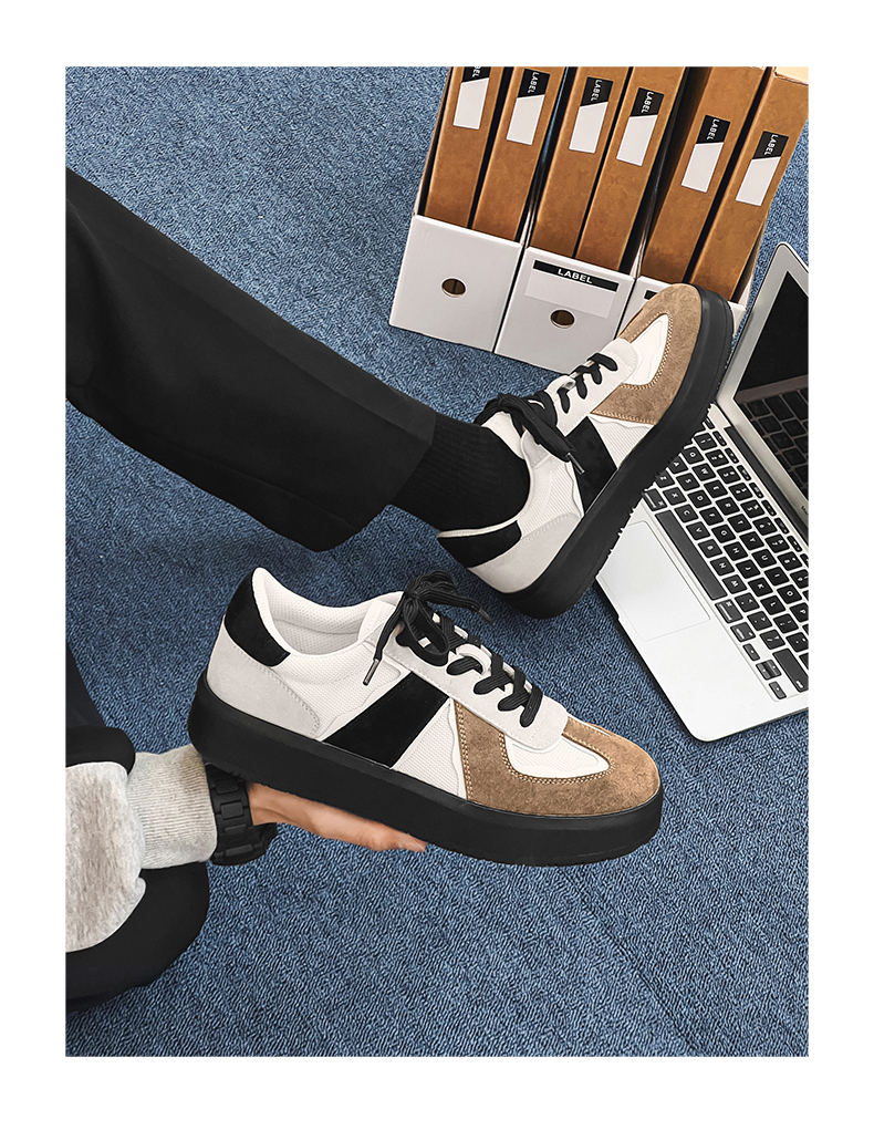 Chaussures casual à lacets respirantes pour homme au style color-block detail 5