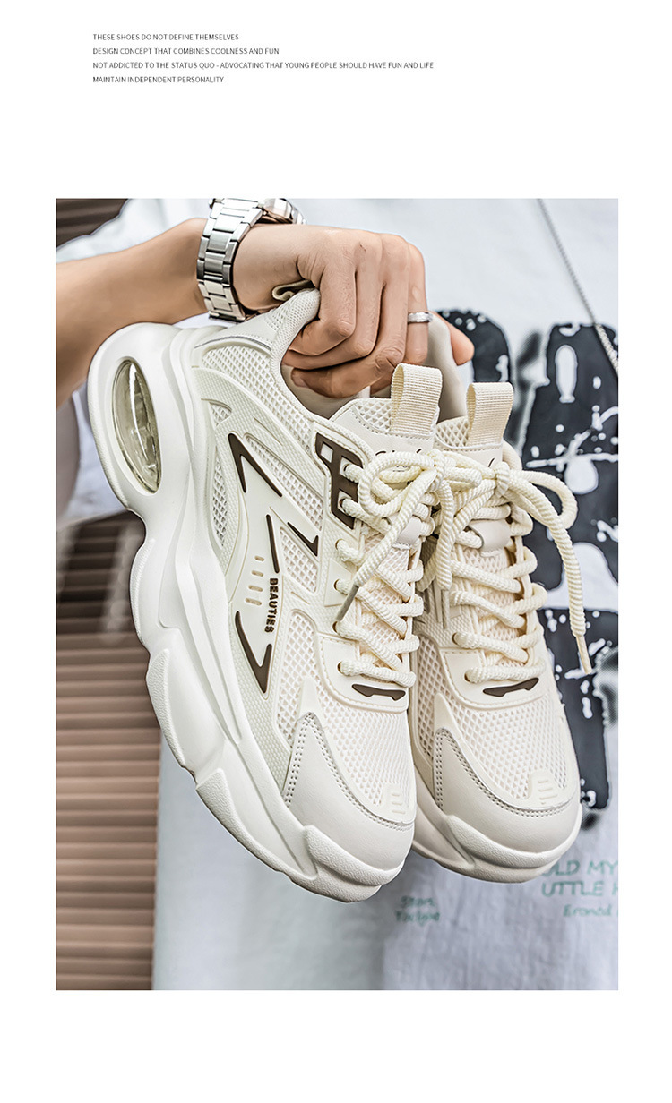 Atmungsaktive Herren-Sneaker mit dicker Sohle und Dämpfung detail 1