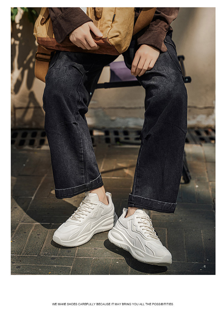 Gepolsterte Plateau-Sneaker für Herren mit Schnürung detail 10