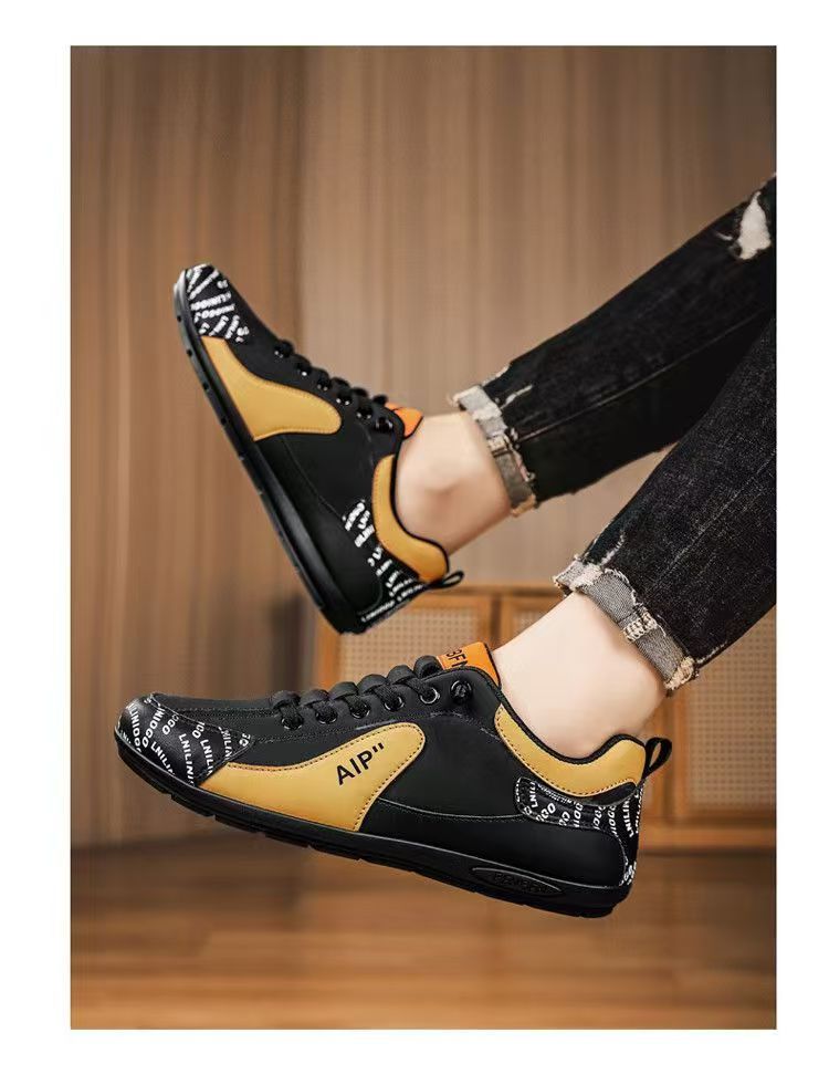 Men's Colorblock Lightweight Lace-Up Casual Shoes detail 6