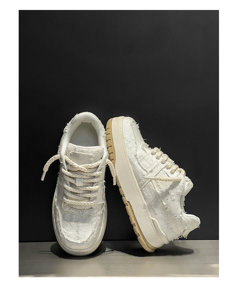 Unisex Plateau-Freizeitschuhe im Distressed-Look mit Schnürung detail 19