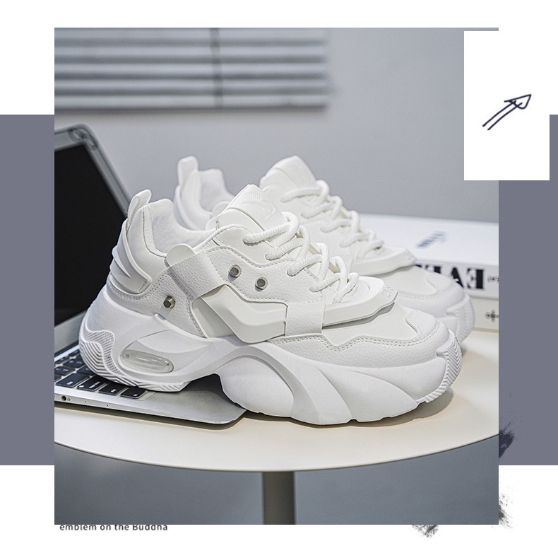 Unisex Chunky Plateau-Sneaker mit Luftpolsterung für den Alltag detail 11