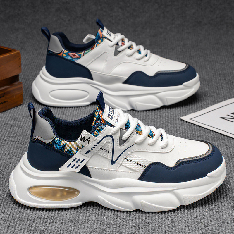 Gepolsterte Plateau-Sneaker für Herren mit Schnürung – Freizeitschuhe
