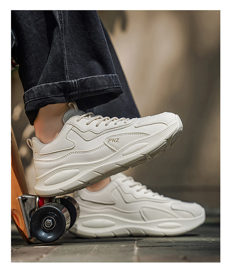 Gepolsterte Plateau-Sneaker für Herren mit Schnürung detail 7