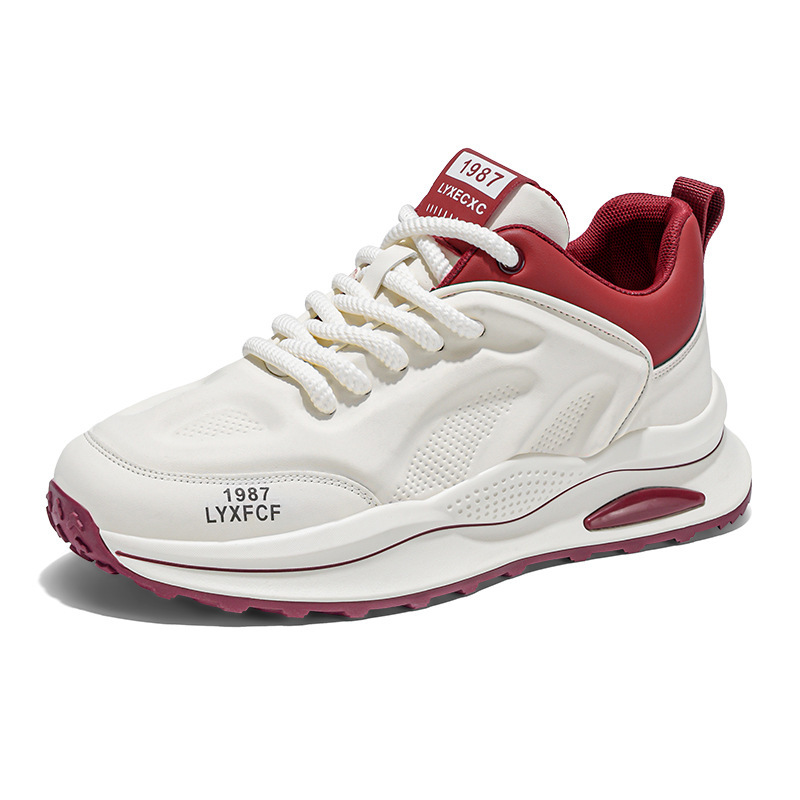 Gedempte casual herensneakers met veters en kleurvlakken 6