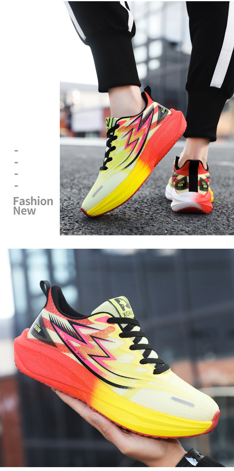 Scarpe da corsa unisex leggere e traspiranti con lacci detail 13