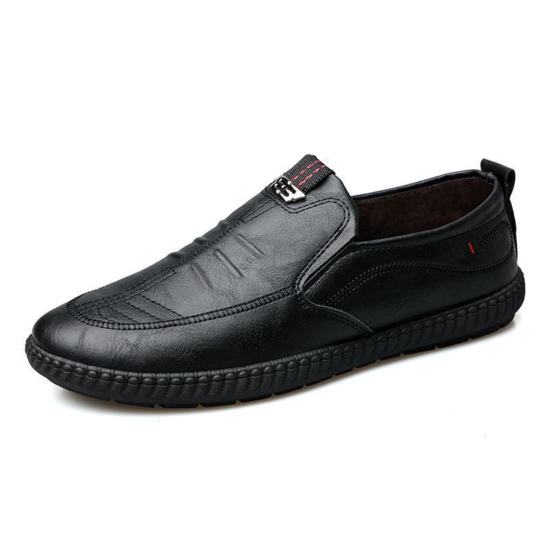 Bequeme Slip-On Freizeitschuhe für Herren aus PU-Leder mit weicher Sohle 5