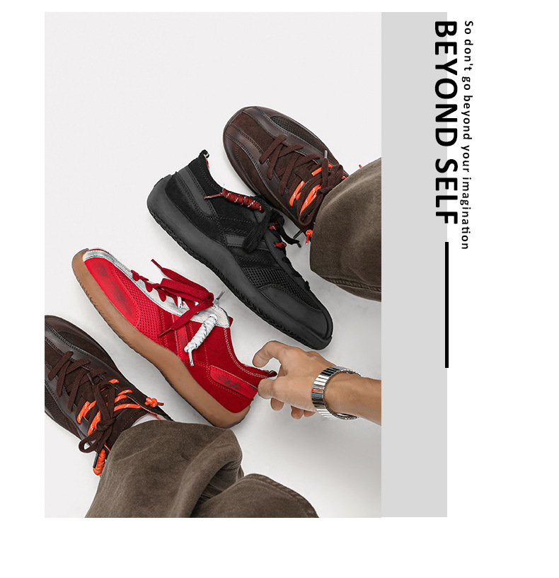 Atmungsaktive Freizeitschuhe für Herren mit Schnürung & Colorblocking detail 2