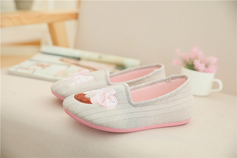 Pantuflas de casa para mujer en suave algodón transpirable slip-on detail 18
