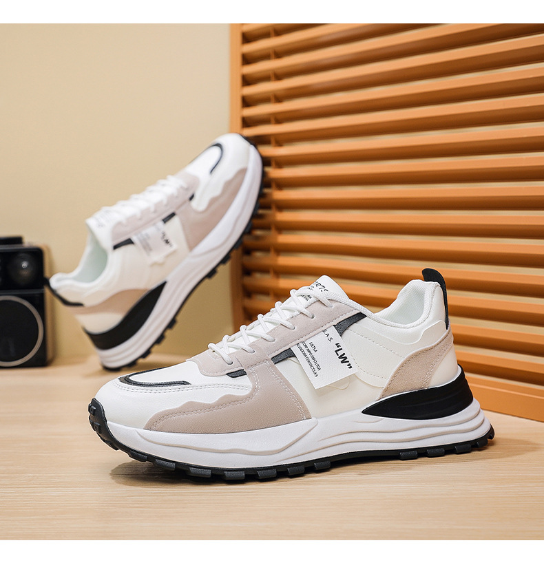 Schnürbare Freizeitschuhe im Colorblock-Design mit Plateausohle für Herren detail 8