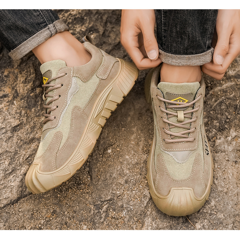 Chaussures casual pour hommes respirantes à lacets style color-block detail 4