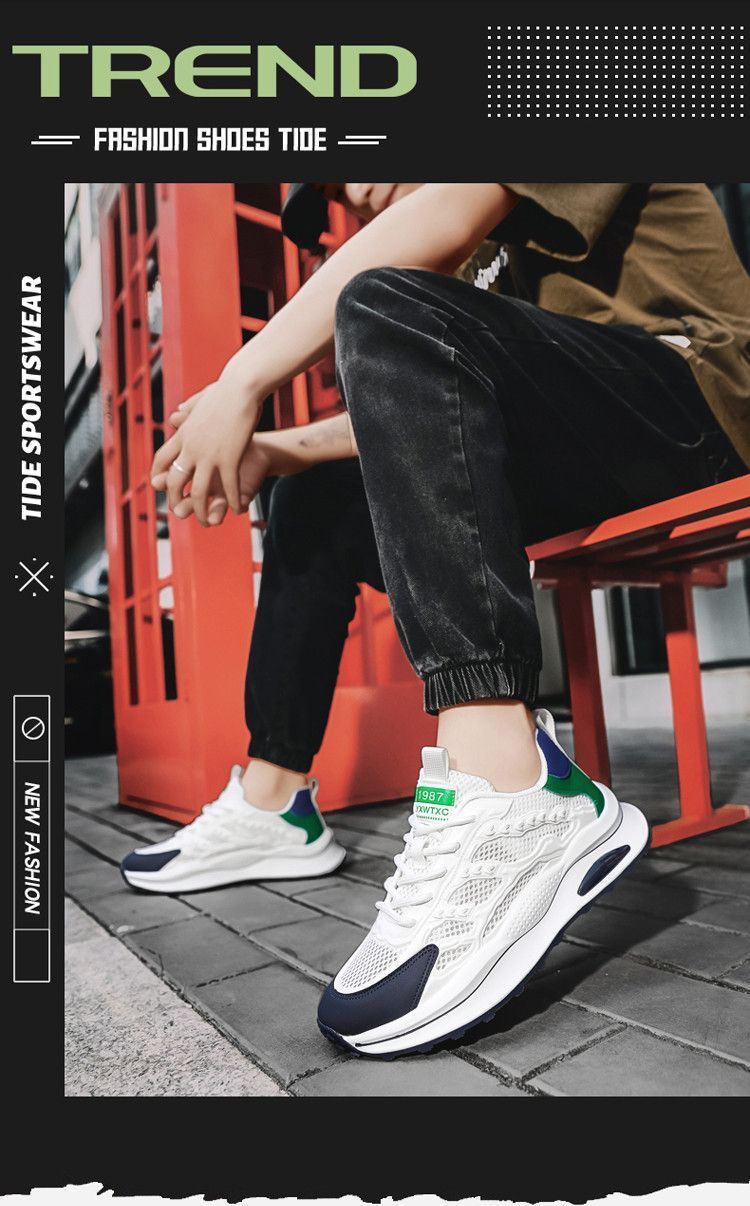 Scarpe sportive da uomo in mesh traspirante e ammortizzate detail 1