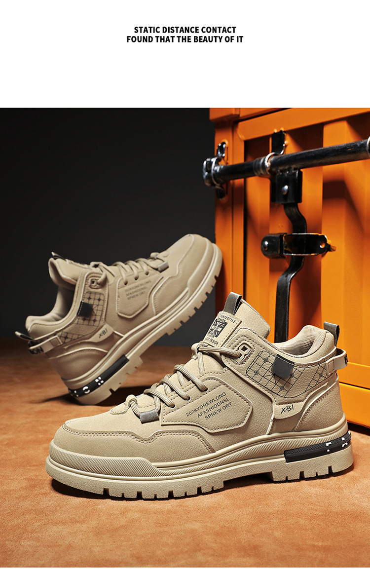 Men's Non-Slip Lace-Up PU Leather Casual Shoes detail 6