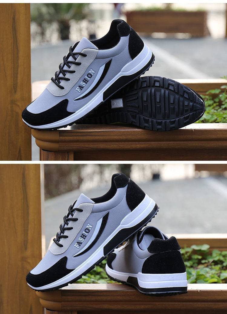 Atmungsaktive Herren-Sneaker mit Schnürung im Colorblock-Design detail 3