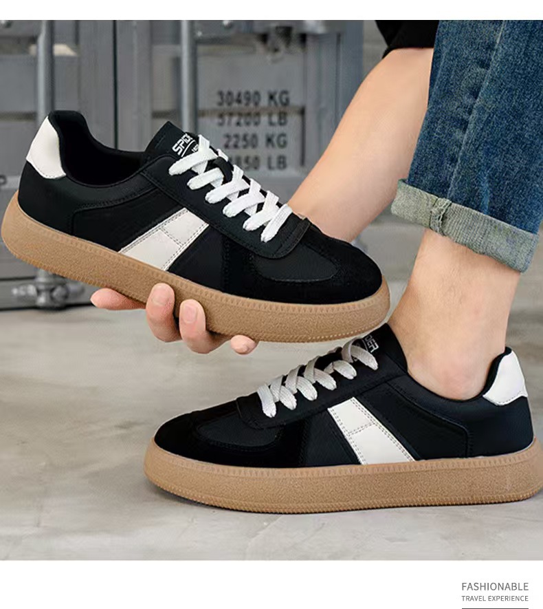 Men's Vintage Leather Lace-Up Casual Shoes detail 8