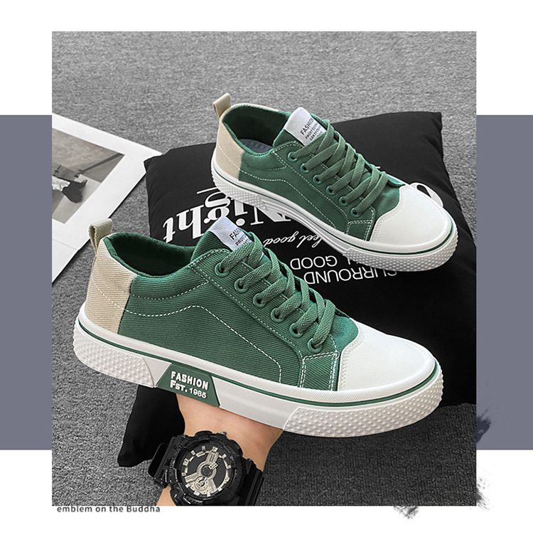 Atmungsaktive Herren-Freizeitschuhe aus Canvas mit Schnürung detail 18
