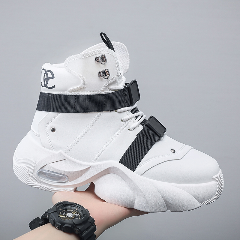 Gepolsterte High-Top-Freizeitschuhe für Herren mit Schnallen 4