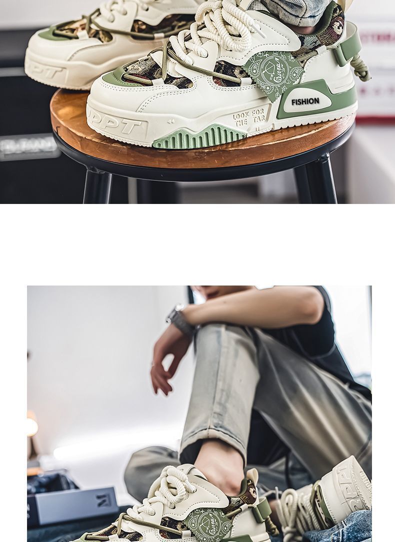 Unisex Chunky Plateau-Sneaker mit Schnürung – Freizeitschuhe detail 19